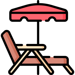 Beach umbrella icon