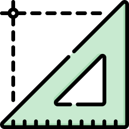 quadratisches lineal icon