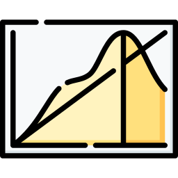 gráfico de área Ícone