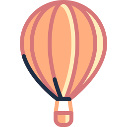 Hot air balloon icon