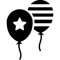 Election balloons couple icon