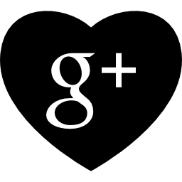 google과 소셜 미디어 로고가있는 하트 icon