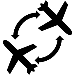 flugzeuge und pfeilsymbol icon