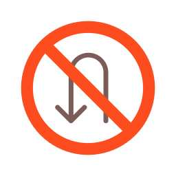 No turn icon