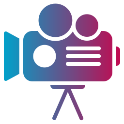 Video camera stand icon