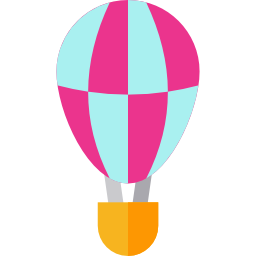 Hot air balloon icon