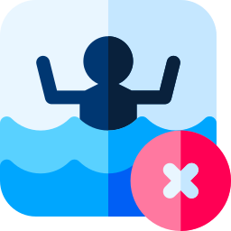 No swimming icon