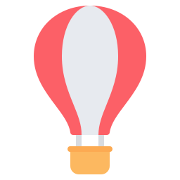 Hot air balloon icon