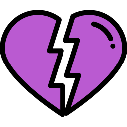 Broken heart icon