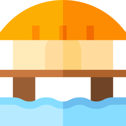 Beach hut icon