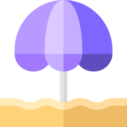 Sun umbrella icon