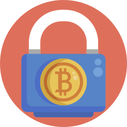 Bitcoin encryption icon