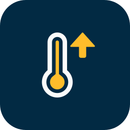 High temperature icon