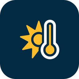 High temperature icon