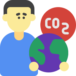 il riscaldamento globale icona