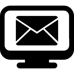 symbole de courrier électronique sur l'écran du moniteur Icône