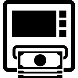 bargeld per bankautomat icon