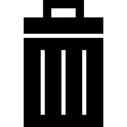 Trash can with cover icon