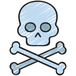 Skull and bones icon