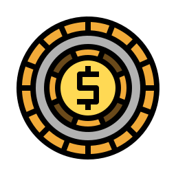 Dollar coin icon