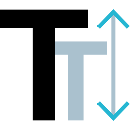 hauteur du texte Icône