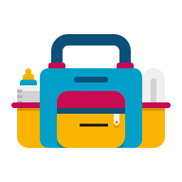 Baby bag icon