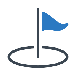 Golf flag icon