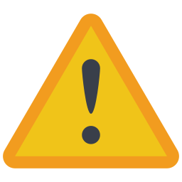 Warning sign icon