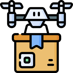 Drone delivery icon