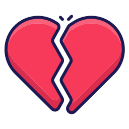 Broken heart icon