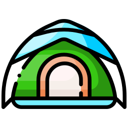 Camping tent icon