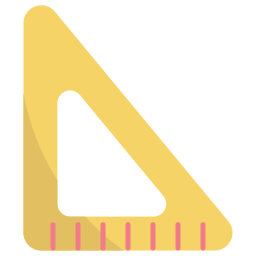 Triangular ruler icon