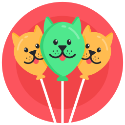 Dog balloon icon