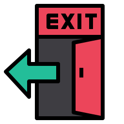 Exit door icon