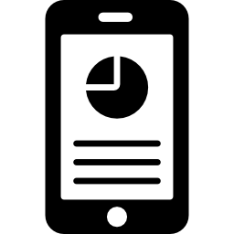 informacje o statystykach biznesowych przez telefon ikona