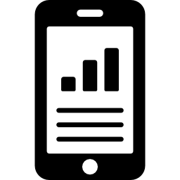 Mobile analytics tool symbol icon