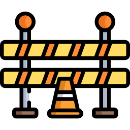 Traffic barrier icon