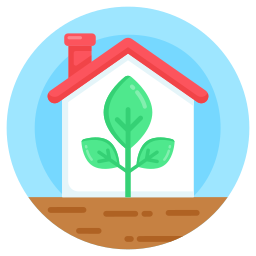 Green house icon