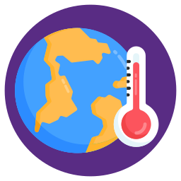 Global warming icon