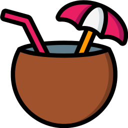 Coconut drink icon