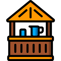 Beach hut icon