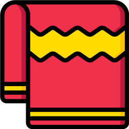 Beach towel icon