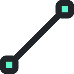 segment de ligne Icône