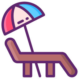 Beach chair icon