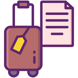 Travel itinerary icon