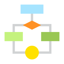 diagramma di flusso icona