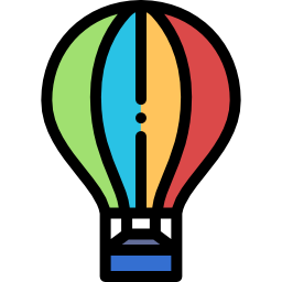 Hot air balloon icon