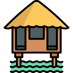 Stilt house icon