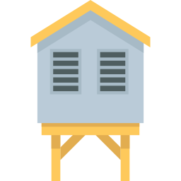 Beach hut icon