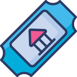 Museum ticket icon